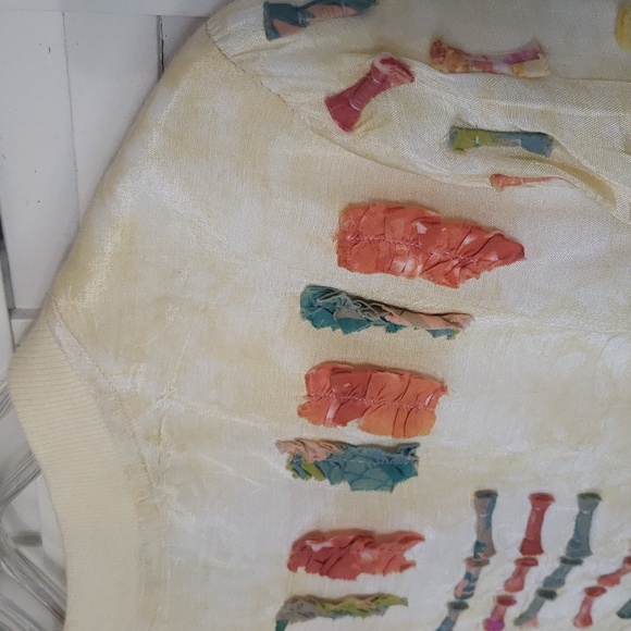 Parsley & Sage new woman button down jacket top with multicolor apliques size L - Picture 6 of 8